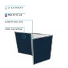 Ghent VisuALL PC Whiteboard Cabinet Fabric Bulletin Board Exterior Doors Blue GHE41301 - 4 of 4