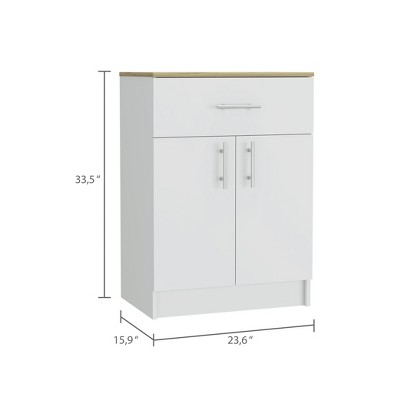 NicBex 1 Drawer File Cabinet with 1 Cabinet,Office Cabinet with White Metal Handle Design,Modern Storage Cabinet,Filing Cabinets for Home Office