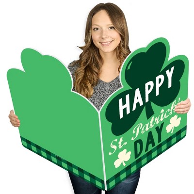 Big Dot of Happiness St. Patrick's Day - Giant Greeting Card - Big Shaped Jumborific Card