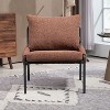 TOAOTBNBO Braided Upholstery Accent Chair with Metal Frame, Cozy Upholstered Arm Chair with Soft Backrest Lounge Chair for Bedroom - 4 of 4