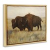Stupell Industries Bird on Bison Rural Scene Black Framed Floater Canvas Wall Art - 3 of 4
