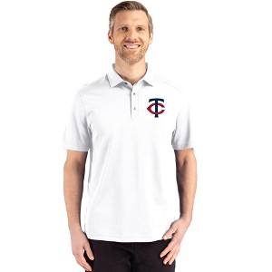 Minnesota Twins Cutter & Buck Advantage Refresh Epic Confidence Recycled Mens Big & Tall Tri-Blend Pique Polo - White - 1X Large Tall - 1 of 1