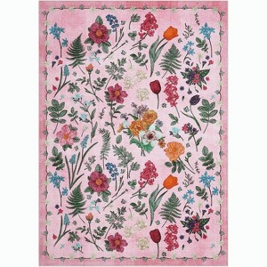 Fulvari Colorful Color Floral Door Mat Indoor Entrance Non-Slip Soft Oriental Vintage Carpet Kitchen Entryway Bedroom Corridors Indoor - 1 of 4