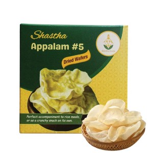Shastha Traditional Handmade Appalam / Pappad - 5  [ Packs of 4, Each 150g =  1.65 lbs ] - 1 of 4