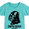 Girls' - Star Wars - Sketch Darth Vader Fitted Short Sleeve Graphic T-Shirt - 2 of 4