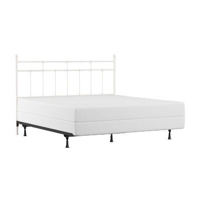 King Providence Metal Headboard and Frame with Spindle Design Soft White - Hillsdale Furniture