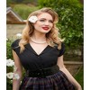 Unique Vintage Women's Twill Sleeveless Blouse Black - 3 of 3