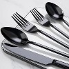 Attop Black Silverware Set, 20-Piece Flatware Set for 4, 18/10 Stainless Steel Cutlery for Home Kitchen and Restaurant - 2 of 4
