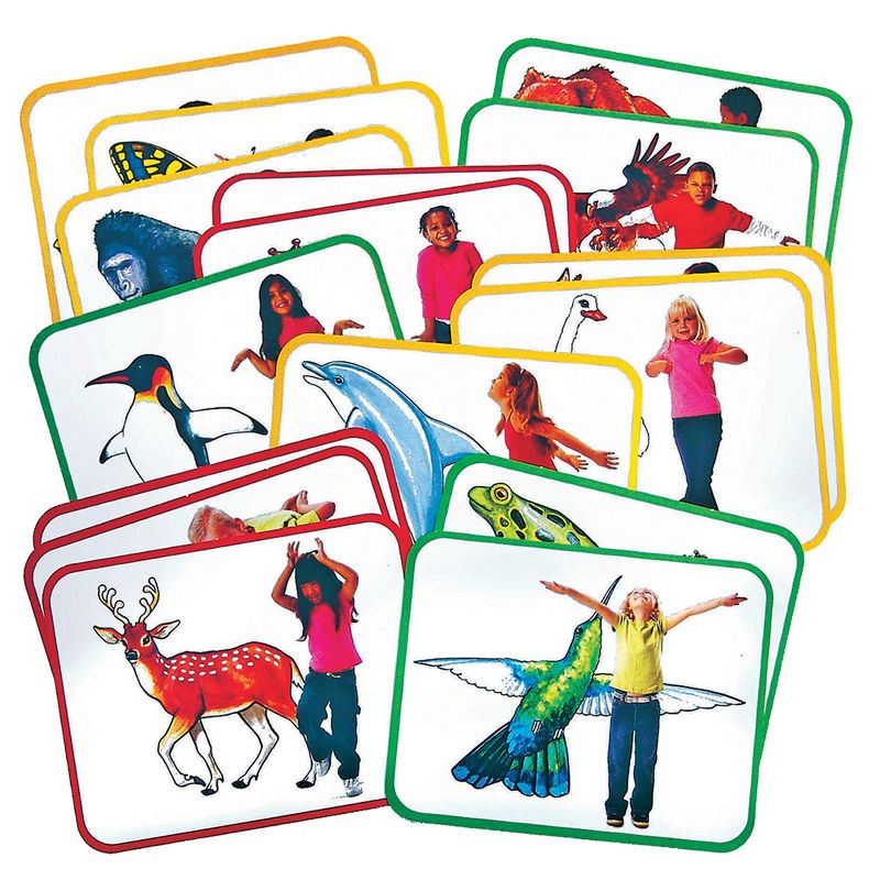 Roylco Body Poetry: Animal Action Cards - Set of 16, 1 of 4