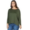 Womens Oversized Long Sleeve Dolman Top - 24seven Comfort Apparel™ - 2 of 4