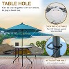 FDW Outdoor Table Sleek Glass Patio Dining Table with Umbrella Hole - 4 of 4