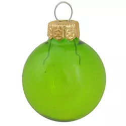 Northlight 12ct Green Clear Glass Christmas Ball Ornaments 2.75" (70mm)