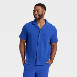 Men's Full Button Camp Shirt - Goodfellow & Co™ - 1 of 3