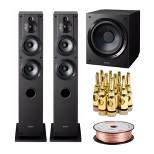 Sony SSCS3 Stereo Floor-Standing Speaker (2-Pack) with Active Subwoofer Bundle