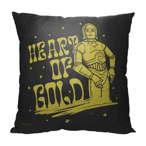 Disney Star Wars Heart Of Gold Throw Pillow 18x18 Inches - 1 of 2