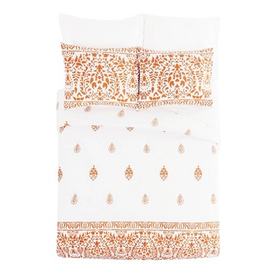 Full Blue Cotton Boho-Chic Sham Set