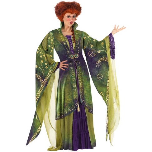 Plus Size Hocus Pocus Mary Sanderson Women's Costume | Adult | Womens | Orange/Purple/Red | 1x | Fun Costumes