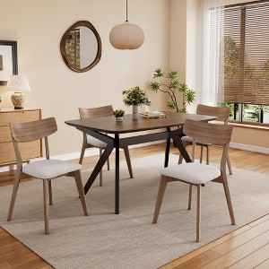 5-Piece Dining Set with Kitchen Table and 4 Armless Chairs - 1 of 4
