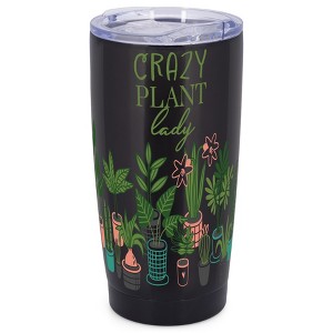 Elanze Designs Crazy Plant Lady Flower Garden Wrap-Around Design 20 Ounce Stainless Steel On-The-Go Coffee Mug, Thermal Travel Tumbler with Leak - 1 of 4