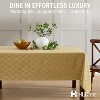 HLC.ME Modena Jacquard Fabric Lattice Tablecloth, Water, Fade, Wrinkle and Stain Resistant Table Cloth - 2 of 4