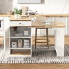 Whisen 59.5" Kitchen Island & Kitchen Storage Table with Extendable Dining Table, Double-sided Storage, 2 Drawers - 4 of 4