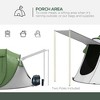 Resenkos  2-3 Person Pop Up Tent with Porch, Carry Bag, 3000mm Waterproof, for Camping, Hiking, Weather-Resistant, Quick Pitch - 4 of 4