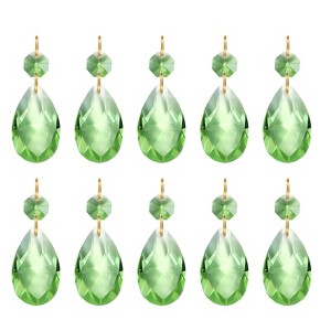 Unique Bargains Crystal Pendants Teardrop Beads for DIY Lamp Arts Crafts Decoration 10 Pcs - 1 of 4