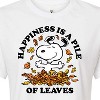 Women's - Peanuts - Happiness Is A Pile Of Leaves Cropped Graphic T-Shirt - 2 of 4