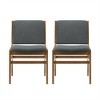 SKRAN Fabric Upholstered Dining Chairs Set of 2 - Contemporary Rubberwood Frame with Clean Lines for Dining Room, Kitchen,Dark Gray - 4 of 4
