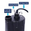 Submersible Water Pump, 1/4HP 2000GPH Thermoplastic Utility Pump Portable Electric Water Pump with 10FT Power Cord - 3 of 4
