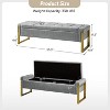 Octavio Modern Upholstered Flip Top Storage Bench with Metal Legs|ART OF LIVING DESIGNS - 3 of 4