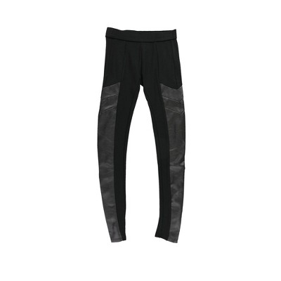 bar III Womens Faux-Leather Paneled Casual Leggings