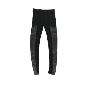 bar III Womens Faux-Leather Paneled Casual Leggings - 1 of 2