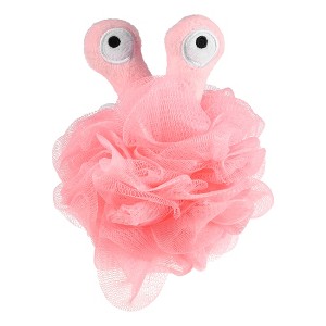 Unique Bargains Cartoon Bath Shower Body Puffs Loofah Sponge 5.51"x4.72" Pink 1 Pc - 1 of 4