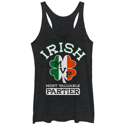 Women's Lost Gods Irish Most Valuable Partier Racerback Tank Top : Target