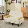 Okak Modern Small Convertible Sofa Couch with Side Pockets & USB Port,Comfy Loveseat Sleeper Sofa for Living Room,Apartment - 2 of 4