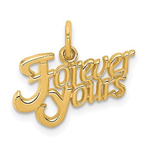 Black Bow Jewelry 14k Yellow Gold Forever Yours Charm or Pendant, 18mm - 1 of 4