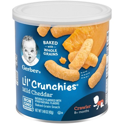 Gerber Lil' Crunchies Mild Cheddar Baked Corn Baby Snacks - 1.48oz