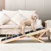VEVOR Dog Ramp, Folding Pet Ramp for Bed, Adjustable Dog Ramp for Small, Large, Old Dogs & Cats, Wooden Pet Ramp with 47.2" Long Ramp - 2 of 4