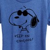 Women's - Peanuts - Cool Joe Keep On Smiling Short Sleeve Graphic T-Shirt - 2 of 4