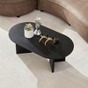 NicBex Modern 39.37" Oval Coffee Table with Pedestal Base for Living Room and Office - image 4 of 4