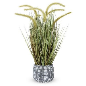 Artificial Plant - Faux 21" Potted Grass Plant - FXP2000 - Green - Safavieh - 1 of 4