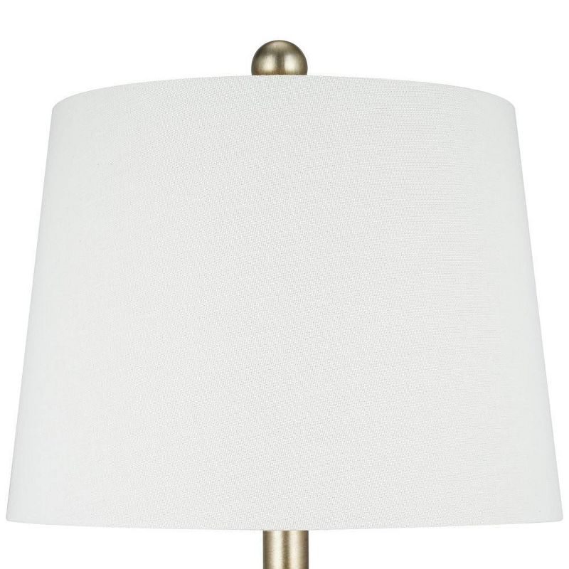 24&#34; Faux Wood Table Lamp Silver - Cresswell Lighting, 5 of 10