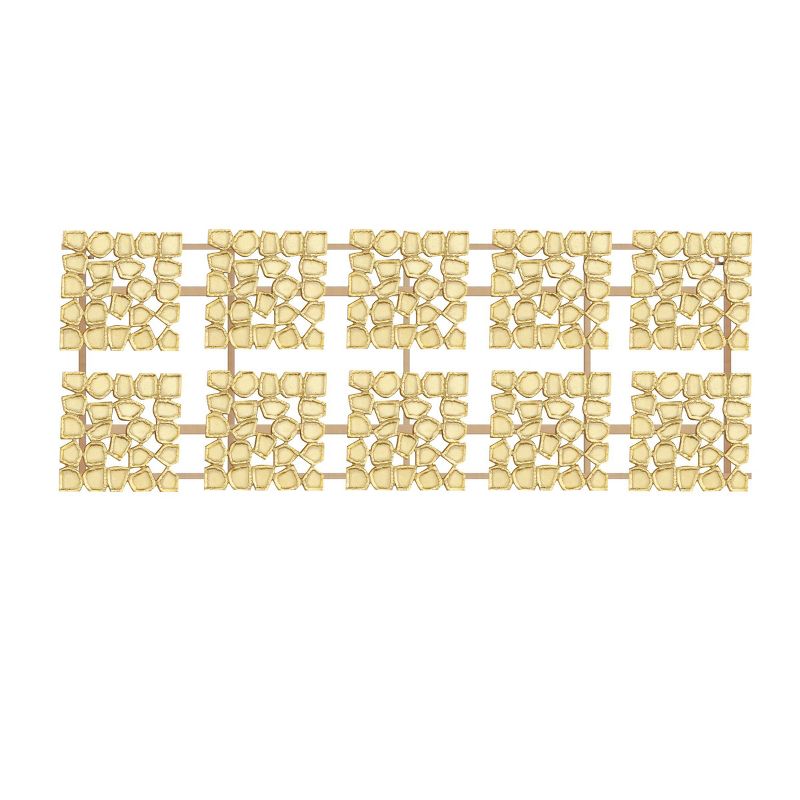 Aluminum Geometric Wall Decor with Hammered Designs Gold - Olivia & May, 2 of 6