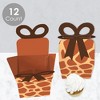 Big Dot of Happiness Giraffe Print - Square Favor Gift Boxes - Safari Party Bow Boxes - Set of 12 - 3 of 4