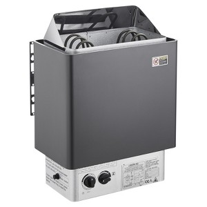 VEVOR Sauna Heater, 3KW 220V Electric Sauna Stove with Built-In Controls, 3h Timer and Adjustable Temp for Max. 70-141 Cubic Feet, Grey - 1 of 4