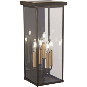 Minka Lavery Modern Outdoor Wall Light Fixture Oil Rubbed Bronze 5-Light 22" Clear Glass for Post Exterior House Porch Yard Patio - 1 of 1