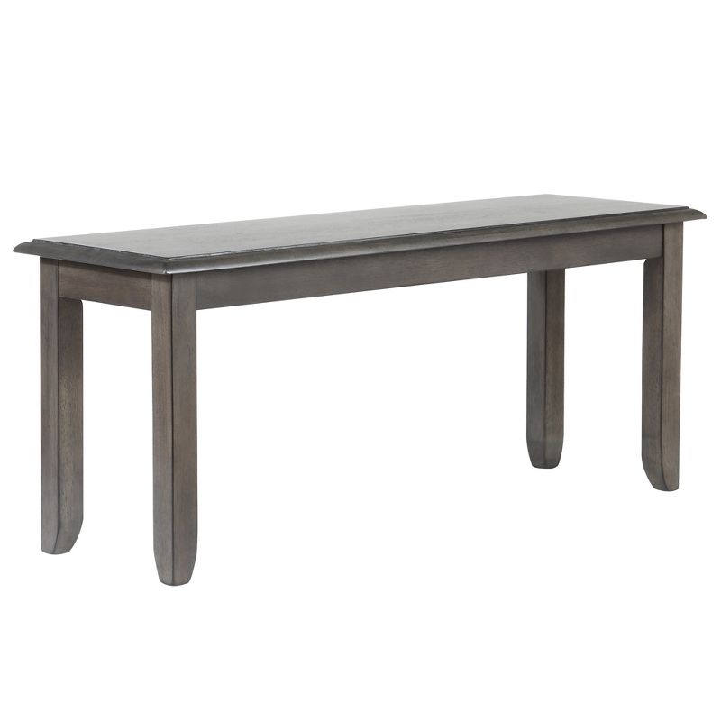 Besthom Shades of Gray Weathered Grey Dining Bench 18 in. X 42 in. X 14 in., 2 of 7