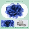 Unique Bargains Alloy Satin Fabric Big Rose Flower Dainty Brooches & Pins 1 Pc - 2 of 4