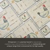 Pimpernel On The Farm Coasters - Set of 6 Cork-Backed Chicken Design Drink Coasters with Heat & Stain Resistant Surface - Rustic Country Table Décor - 4 of 4